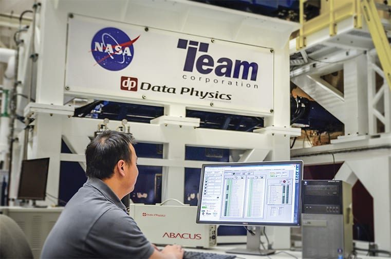 High-performance vibration test system for NASA provided by NVT Group members Team and Data Physics Corporations to test the JWST