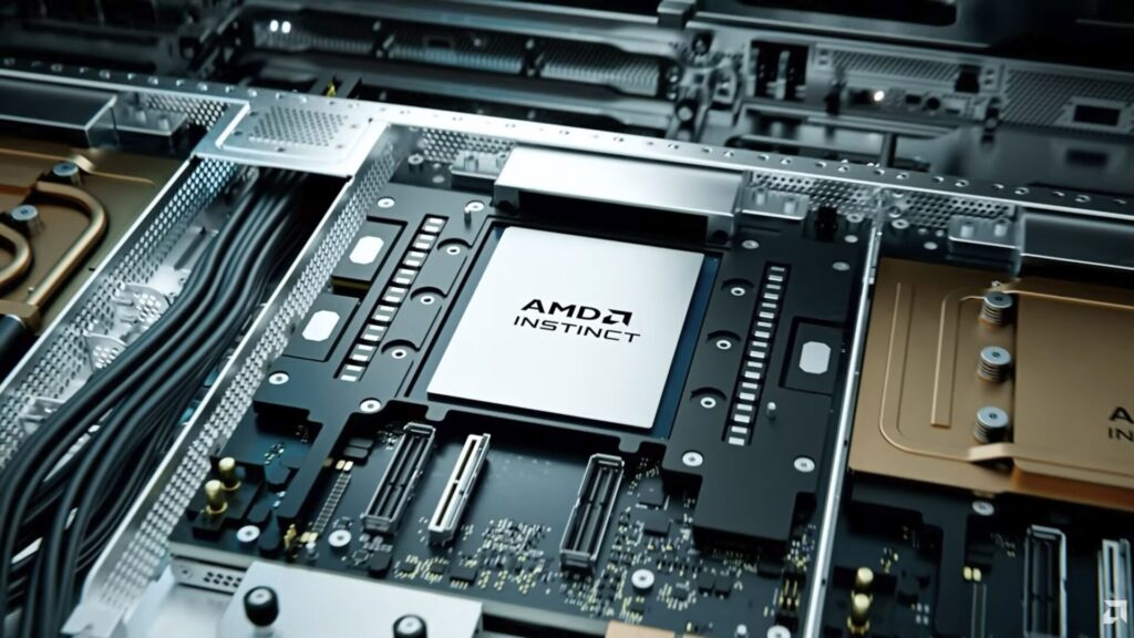 Closeup of AMD chipset